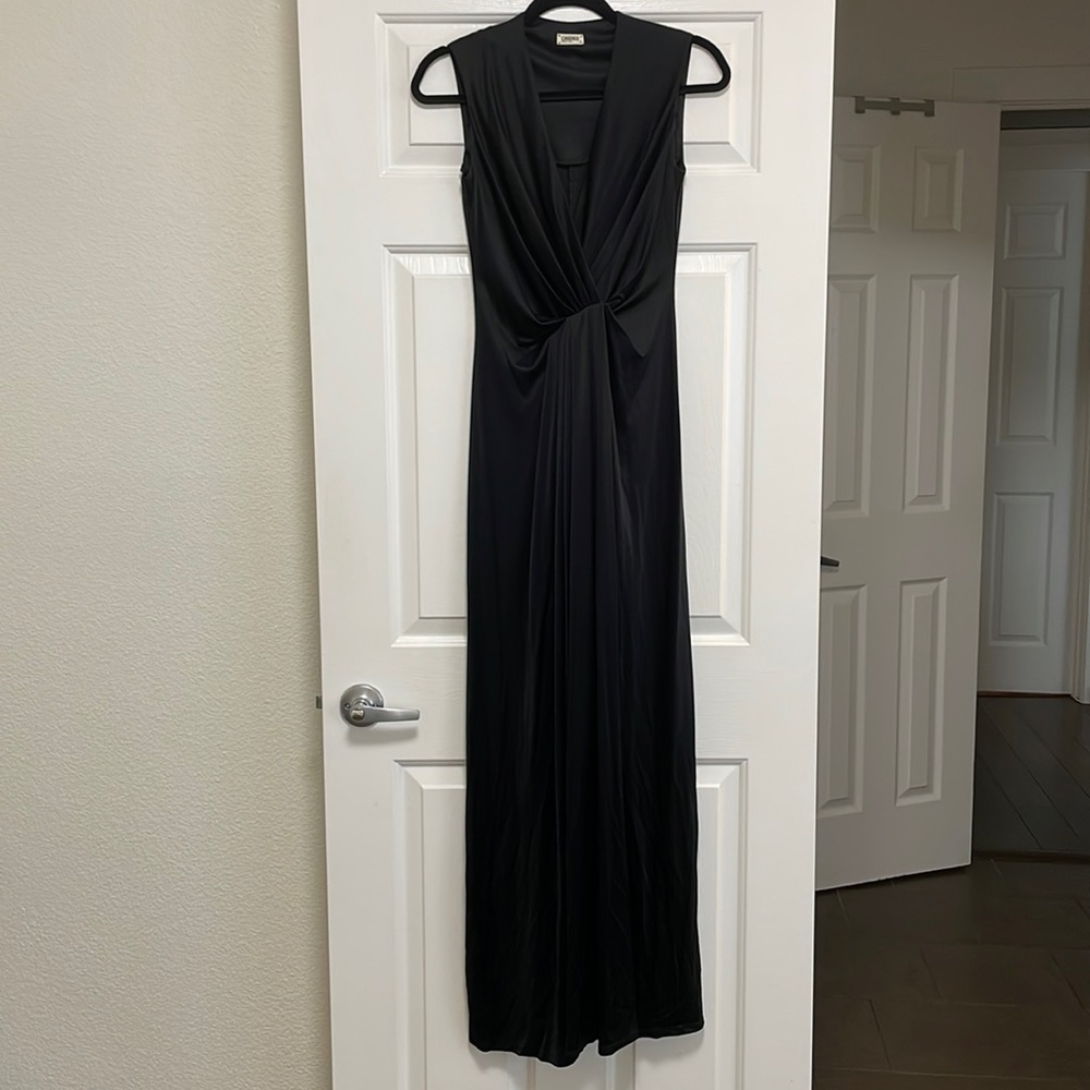 L’Agence Twist Front Draped Maxi Dress